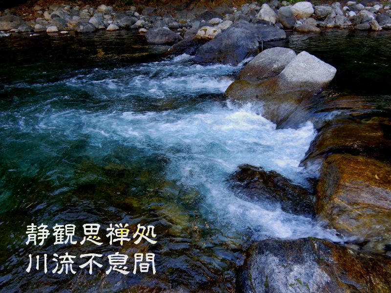 静観思禅処，川流不息間