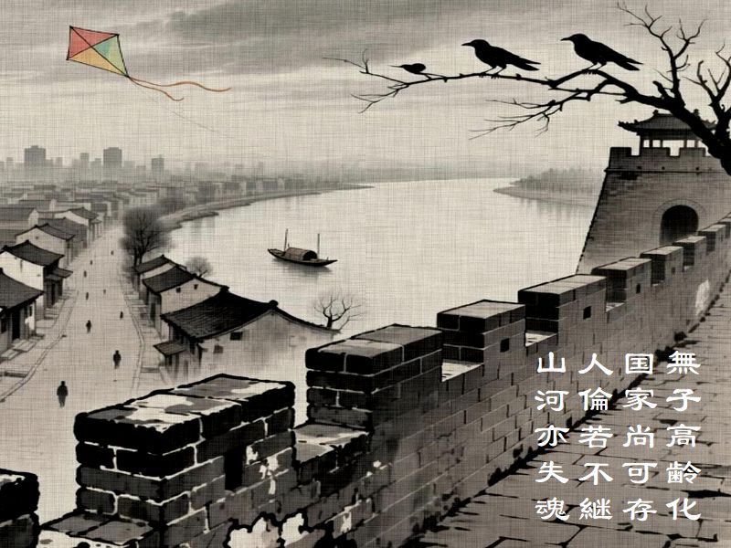 無子高齢化,国家尚可存,人倫若不継,山河亦失魂